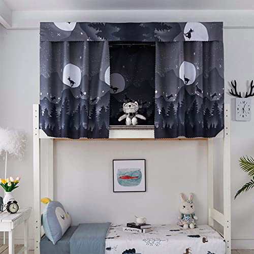 Bettvorhang Etagenbett Zelt Vorhang Blackout Vorhänge Moskitonetz Hochbett Schlafzelt Schlafsaal Mid-Sleeper Bett Zelt Vorhang Tuch Staubdicht Moskito für Studentenwohnmein Kinderzimmer Kinderbett