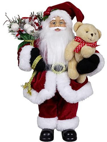 Christmas Paradise stehender Weihnachtsmann Sander rot Dekofigur klein (30cm)