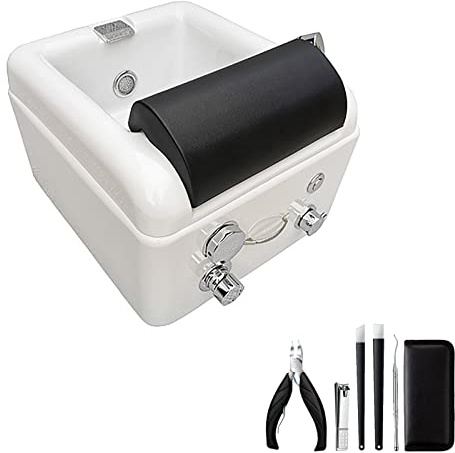 Salon Massage Equipment Foot Soaker Foot Baths & Spas Acrylic Massage Footbath Square Foot Bath Salon Acrylic Pedicure Chair Bowl Pedicure Sink (Size : Bath+Pedicure)