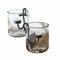 Loberon Windlicht 2er Set Lynn, Mundgeblasen, Kerzenhalterung Herausnehmbar, Individuell Dekorierbar, für Stumpenkerzen & Teelichter, Wohn-Accessoires, Glas, Eisen, klar/antikschwarz