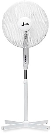 16” Inch Oscillating Pedestal Air Cooling Electric Fan 90°Oscillation 3 Speed Control Adjustable Extendable Stand Hot Summer Air Cooling Electric Portable Stand Fan (16 Inch Without Remote, White)