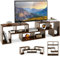 COSTWAY TV Stand for TVs up to 65 Inches, Free Combination Adjustable TV Cabinet Media Entertainment Center Storage Shelf, Modern Wooden TV Unit Console Table for Living Room Bedroom (Rustic Brown)