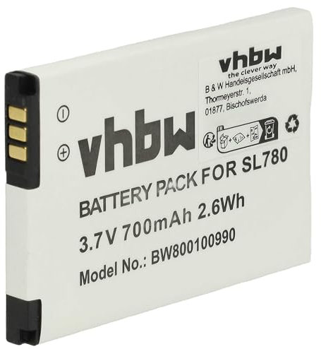 vhbw 1x Akku kompatibel mit Auerswald COMfortel M-520, M-720 schnurlos Festnetz Telefon (700 mAh, 3,7 V, Li-Ion)