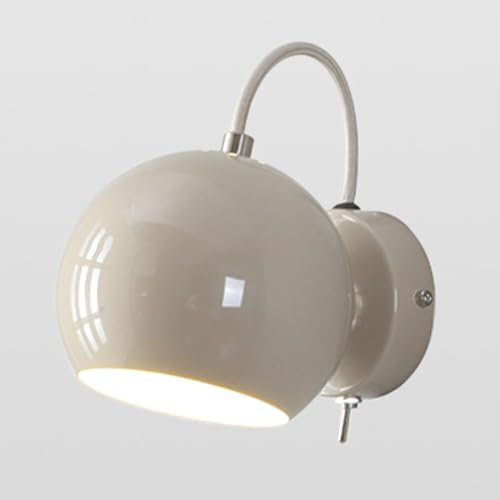 YFMYY Moderne minimalistische Wandlampe, kreative Globus-Wandmontage-Leselampe, G9-Sockel-Eisenkunst-Wandleuchte mit Magnetfuß und Schalter, Dekorationswandlampen im nordischen Stil für Schlafzimmer