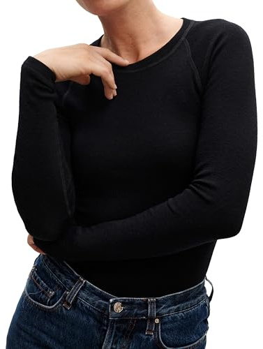Dilling Damen Merinowolle Langarmshirt Raglanärmel Baselayer temperaturregulierend atmungsaktiv