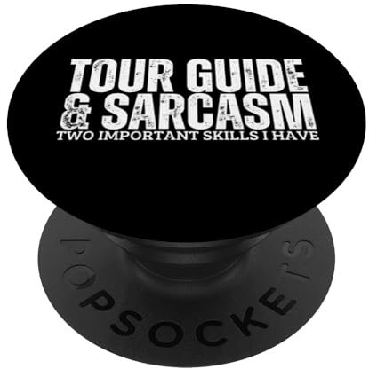 Reiseleiter und Sarkasmus Funny Safari Tour Guide PopSockets Klebender PopGrip