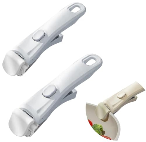 2 pièces Poignée amovible universelle pour poêles, poignée détachable pour poêles, gain de place, résistante, poignée amovible pour la cuisine, casserole durable, pince ergonomique pour ustensiles de