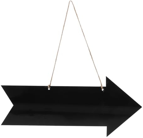 Zerodeko Panneau Directionnel En Forme De Flèche À Suspendre Tableau Noir Double Face Pour Craie 13.86 X 6.06 in Avec Cordelette Pour Mariage Fête Bureau Classe Café Et Restaurant