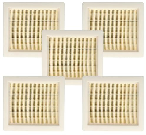 vhbw 5x Flachfaltenfilter H11 Ersatz für Worx WA6078 für Staubsauger