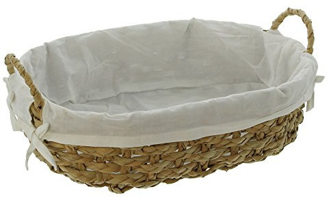 FRANK FLECHTWAREN Schale Schilfgras, Korb, vielseitig anwendbar, Geschenkkorb, Brotkorb, 38 x 25 x 11 cm, vielseitig anwendbar