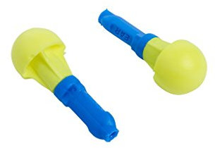E-A-R EX01021 E-A-R Push-In Gehörschutzstöpsel mit Kordel, SNR 38 dB, Gelb/Blau (100-er Pack)