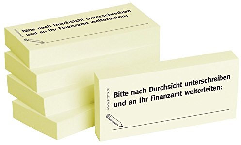 BIZSTIX Bedruckte Haftnotizen - Text: Bitte nach Durchsicht