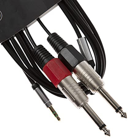 chord S3J-26J300 - Cavo stereo da 3,5 mm a 2 jack mono da 6,3 mm, 3 m