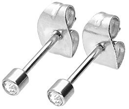 FILANGO 1 Paar Chirurgenstahl Ohrstecker Ohrring KLASSISCH mit Kristall Kristallklar