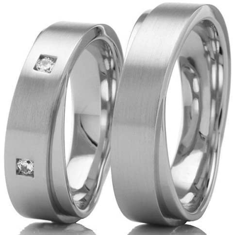 Eheringe 333/- Weißgold 66-42010-020