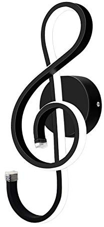 KAWELL Kreative Moderne LED Wandleuchte Innen wandlampe LED Streifen 22W Minimalistische Aluminiumlegierung Kunst Dekoration für Schlafzimmer, Wohnzimmer, Cafe, Korridor, 6500K Schwarz