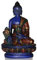 BUDDHAFIGUREN Buddha-Statue Medizinbuddha Blau bemalt aus Resin (Gießharz) 11,5, cm