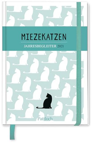 Miezekatze - Taschenkalender 2021: Terminkalender m. Wochenkalendarium, Ferientermine & Jahresübersichten 2021/2022, illustrierte Aufmacherseiten m. ... Gummi- u. Leseband, 10,0 x 14,5 cm
