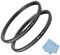 Komet 2 Stück Step-Down-Ring (82 mm Objektiv auf 77 mm Filter), Aluminiumlegierung, Schwarz