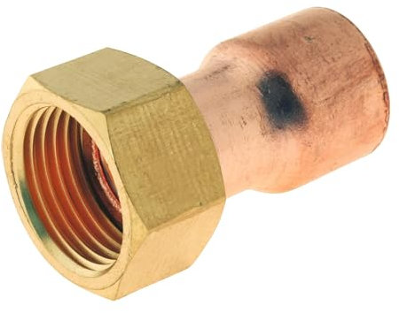 SOMATHERM FOR YOU, Raccord cuivre droit à souder Ø14 avec écrou tournant 12/17 - Sachet de 2 pièces - Idéal pour plomberie, réseaux d'eau sanitaire et chauffage