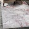 Carpeto Rugs Abstraktes Vintage Designer Teppich - Kurzflor - Weich Teppich für Wohnzimmer, Schlafzimmer, Esszimmer - ÖKO-TEX Wohnzimmerteppich Marmor Optik - Grau Lachsfarben - 300 x 400 cm