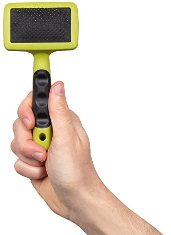 Bunty Dog Puppy Cat Pet Grooming Slicker Brush Soft Fine Wire Pins Groom Detangle Long Short Hair Fur Comb Rake Tool Suitable for Large and Small Animals (Small)