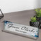 Personalized Name Plate for Desk | Clear Acrylic Glass art | Custom Office Decor Name plate Sign | Personalized Gifts (10cm W x 3cm H x 12 mm) (Flower Background)