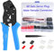 60 Sets JST Servo Connector Kits Plug Male Female Crimp Pin Cable with SN-28B Dupont Crimping Tool 0.1-1.0mm ²(AWG28-18) Compatible JST SYP servo Wire Cable for RC Car Hitec Spektrum Model Airplanes