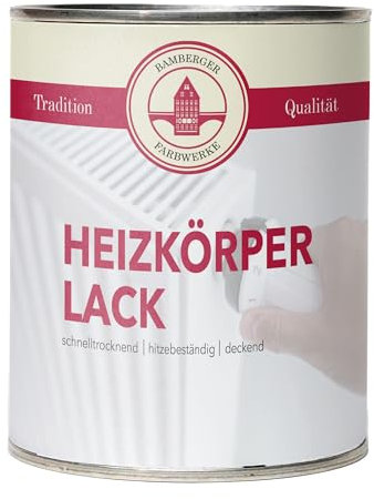 Bamberger Farbwerke Heizkörperlack matt Heizungsfarbe Hitzebeständig Heizungslack Metalllack (Lichtgrau matt, 2,5L)