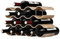 TRUDING Countertop Wine Rack - 14 Bottle Freestanding Wine Bottle Holder Stand - 4 Tier Wooden Wine Storage Rack - Wavy Wine Organizer for Cabinet Pantry Home Kitchen Bar