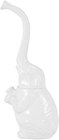 Lodokdre Elephant Toilet Brush, Bathroom Soft Bristles Detachable Elephant Toilet Brush with Long Handle, Christmas, New Year's Day (White)