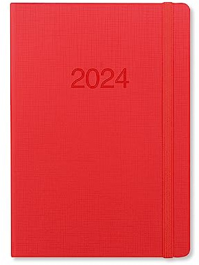 Letts Memo A4 week to view 2024 diary - red