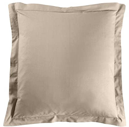douceur d'intérieur, Taie d'Oreiller (63 x 63 cm) Lina Sable, 100% Coton