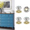 Elistonie Crystal Self Adhesive Handles for Mirror Cabinet, Dresser Drawer & Cupboard - 40mm Diamond Shaped Glass Knobs (4pcs, Clear & Gold)