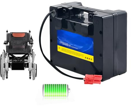 JHKJ Batterie au Lithium Batterie pour Fauteuil Roulant électrique 24 V, Batterie pour Fauteuil Roulant électrique de Grande capacité pour Personnes âgées 8AH-70AH, Batterie intégrée BMS,40ah