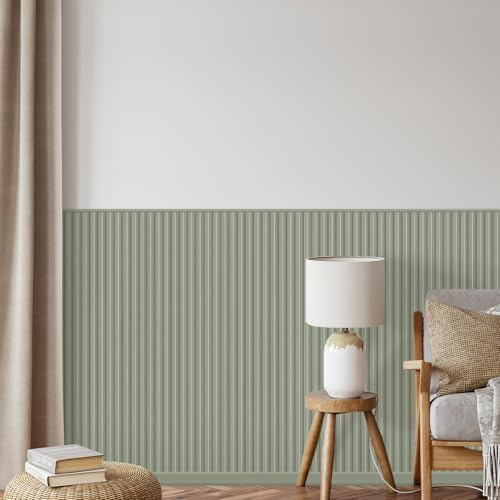 REESE Wandpaneele Pastellgrün MDF Startleiste 125 cm | Deckenpaneele, Wandverkleidung, kein Bohren