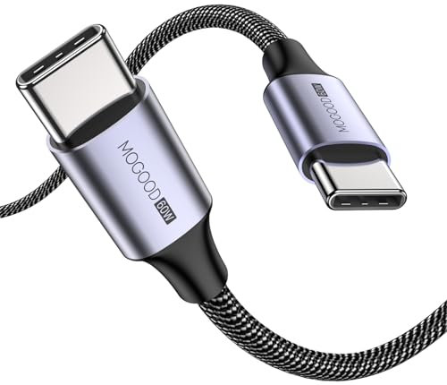 MOGOOD USB C to USB C Cable 2m, 60W Type C to Type C Cable C to C Charger Lead for iPhone 15/15 Pro/15 Plus/15 Pro Max,MacBook Pro,iPad Air 4,Samsung Galaxy S24 S23 S22 Ultra