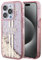 Guess GUHCP15XLFCSEGP Hülle für iPhone 15 Pro Max 6.7 Rosa hardcase Liquid Glitter Gold Stripes
