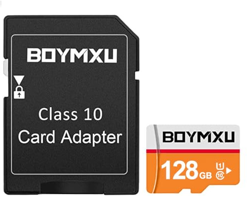 128GB BOYMXU TF Card with Adapter,High Speed Memory Card Class 10 TF Card Memory Card for Phone Camera Computer-Orange