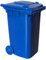 plasteo® 240er Mini-Mülltonne - Blau - Perfekt als Stifthalter und Abfalleimer – Ordnung auf dem Schreibtisch - Multifunktional und Stilvoll