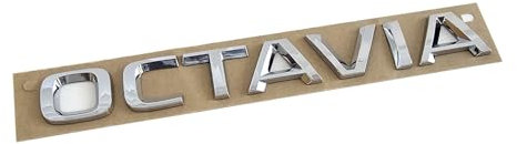 Skoda 5E08536872ZZ Schriftzug Octavia Modellschriftzug Modellbezeichnung Logo Aufkleber Buchstaben, Silber