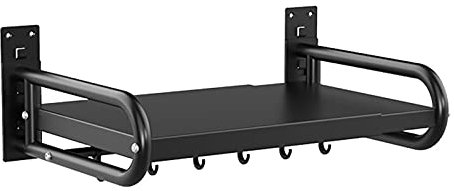 Estante Extensible Para Microondas Montado En La Pared,Soportes De Pared Para Microondas De Acero Inoxidable Para Cocina Con Gancho,Estante De Almacenamiento De Pared Universal Para Trabajo Pesad