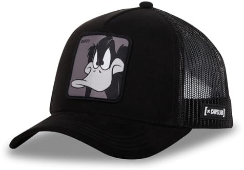 Capslab Daffy Duck Looney Tunes Velours Schwarz Verstellbare Truckercap - One-Size