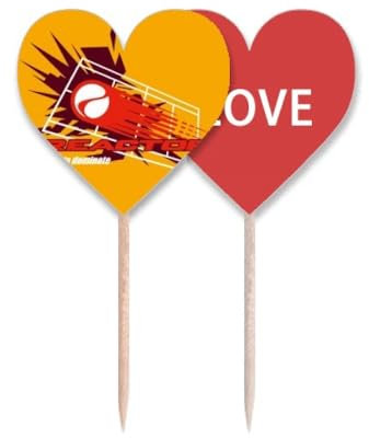 Graffiti Street - Palillo de dientes listo para donar con bandera de corazón y texto en inglés