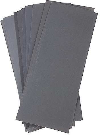 Hohopeti 12 Blätter Schleifpapier Körnung Nass Trocken Schleifpapier Blätter Oberflächenbearbeitung Korrosionsbeständig