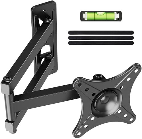 IWORKBOARD Full Motion TV Monitor Wall Mount Bracket for Most 13-32 Inch LED LCD Flat Curved Screen, 360° Rotation Swivel Tilt Extension，Adjustable Articulating Arms, Max VESA 100x100mm up to 33lbs