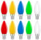 MZYOYO E14 LED Light Bulb 1W Coloured Light Bulbs,SES Small Screw Light Bulbs,Mixed Color,Red,Green,Blue, Yellow,Warm White,for Fairy Lights,Party,Christmas Decoration,Pack of 10