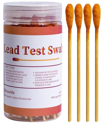 Blei-Teststreifen – Blei-Farbtest-Set, 30-teilig, Haushalts-Soforttesttupfer | Hochempfindliches Blei-Test-Set für Wohnfarben, Metall, Geschirr und andere lackierte Oberflächen Testkit für empfindlich