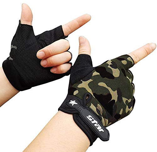 Orbgons Unisex Warme Winter Fingerlose Handschuhe für Männer Frauen Fingerlose Handschuhe Winter Warme Strick Handschuhe Laufen Radfahren Fahren für Herren Damen Handschuhe Fingerlos (Camouflage, M)