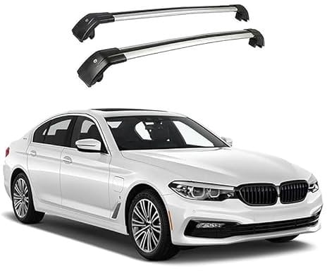 yeingo 2 Stücke Auto Dachträger-Querstangen, für BMW 5 Series G31 Touring Estate 2017-2020 2021 2022 2023 Aluminium Dachträger Lastenträger GepäCktransport Zubehör
